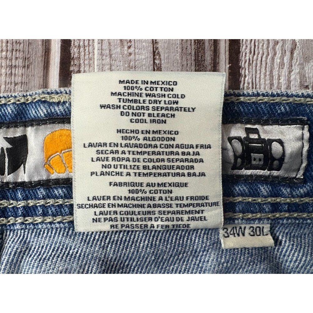 JNCO Rollin’ 26” baggy jeans size 34 x 30 color dark stone Y2K Vintage - Picture 3 of 7